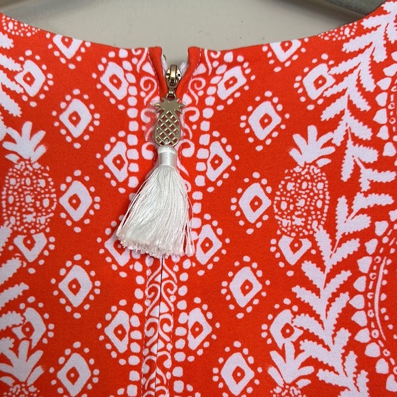 Lilly Pulitzer Coral and White Dress - Picture 4 of 8